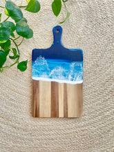 Load image into Gallery viewer, Cheese Board, Beach Resin Art Cheeseboard, Housewarming Gift, Personalized Cutting Board, Epoxy Resin Wood