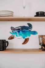 Load image into Gallery viewer, Handmade Sea Turtle Beach Resin Wall Art | Coastal Home Decor Gift