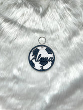 Load image into Gallery viewer, Custom Wooden Sports Name Tag with Jersey Number