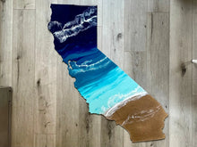Load image into Gallery viewer, 4' California Shaped Wall Art – Handcrafted Resin State Décor | Coastal California Home & Office Art