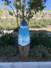 Load image into Gallery viewer, 6' Surfboard Beach Resin Wall Art – Coastal Décor for Surf Lovers