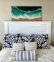 Load image into Gallery viewer, Large Beach Resin Art Wall Panel, Custom Ocean Canvas Painting
