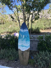 Load image into Gallery viewer, 6' Surfboard Beach Resin Wall Art – Coastal Décor for Surf Lovers