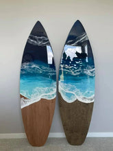 Load image into Gallery viewer, 6' Surfboard Beach Resin Wall Art – Coastal Décor for Surf Lovers