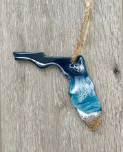 Load image into Gallery viewer, Christmas Ornament, State Shaped Beach Tree Decor