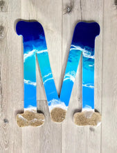 Load image into Gallery viewer, Beach Themed Resin Art Letter