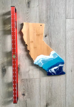 Load image into Gallery viewer, California Shaped Beach Resin Art Cheeseboard