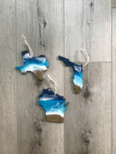 Load image into Gallery viewer, Christmas Ornament, State Shaped Beach Tree Decor