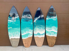 Load image into Gallery viewer, 6' Surfboard Beach Resin Wall Art – Coastal Décor for Surf Lovers
