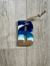 Load image into Gallery viewer, Handmade Beach Resin Initial Letter Ornament | Personalized Coastal Christmas Gift