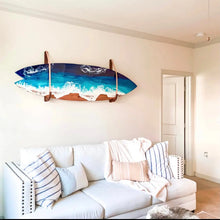 Load image into Gallery viewer, 6' Surfboard Beach Resin Wall Art – Coastal Décor for Surf Lovers