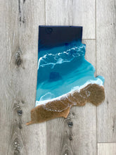 Load image into Gallery viewer, State Shaped Beach Resin Wall Art