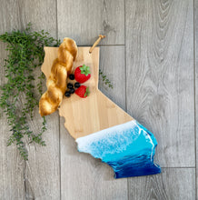 Load image into Gallery viewer, California Shaped Beach Resin Art Cheeseboard