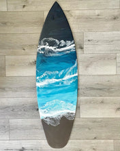 Load image into Gallery viewer, 6' Surfboard Beach Resin Wall Art – Coastal Décor for Surf Lovers