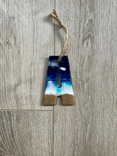 Load image into Gallery viewer, Handmade Beach Resin Initial Letter Ornament | Personalized Coastal Christmas Gift