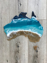 Load image into Gallery viewer, 20” State Shaped Beach Resin Art Wall Decoration
