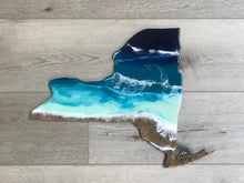 Load image into Gallery viewer, State Shaped Beach Resin Wall Art