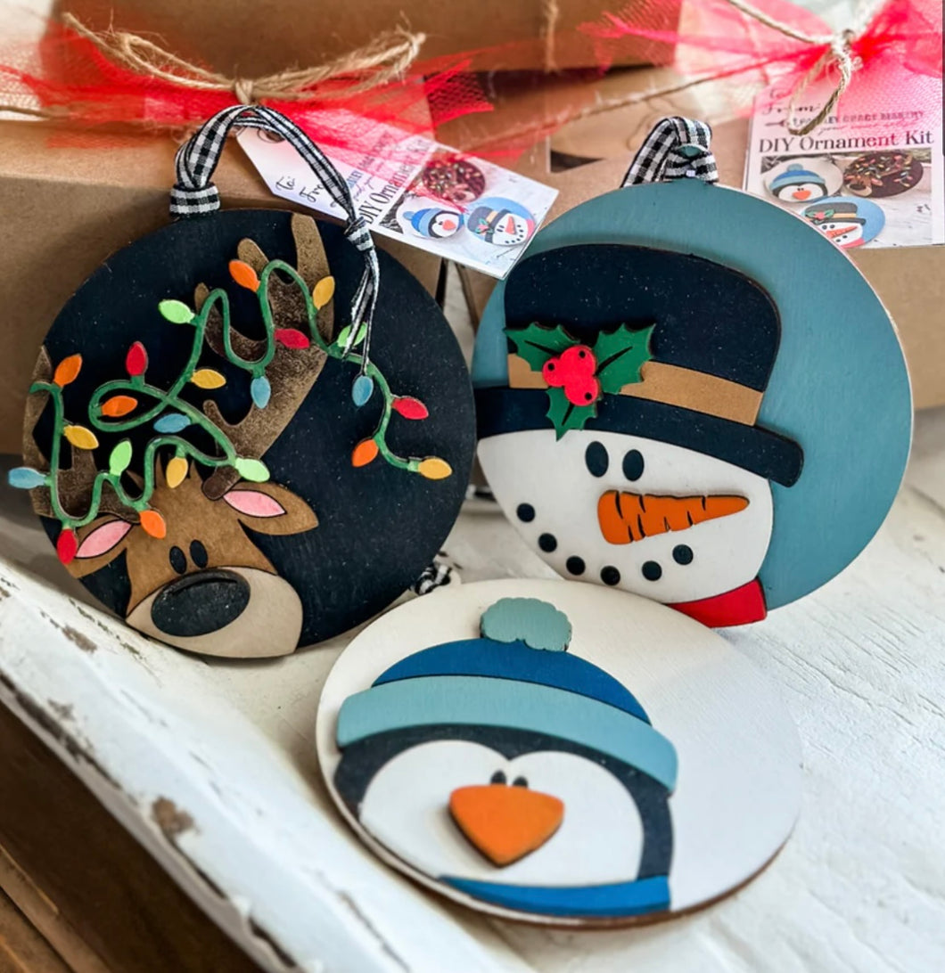 DIY Snowman/Santa Ornament Kit