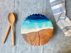 Cake Stand, Ocean Resin Tray