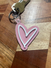 Load image into Gallery viewer, Heart Keychains, Handwritten Heart Key Chain
