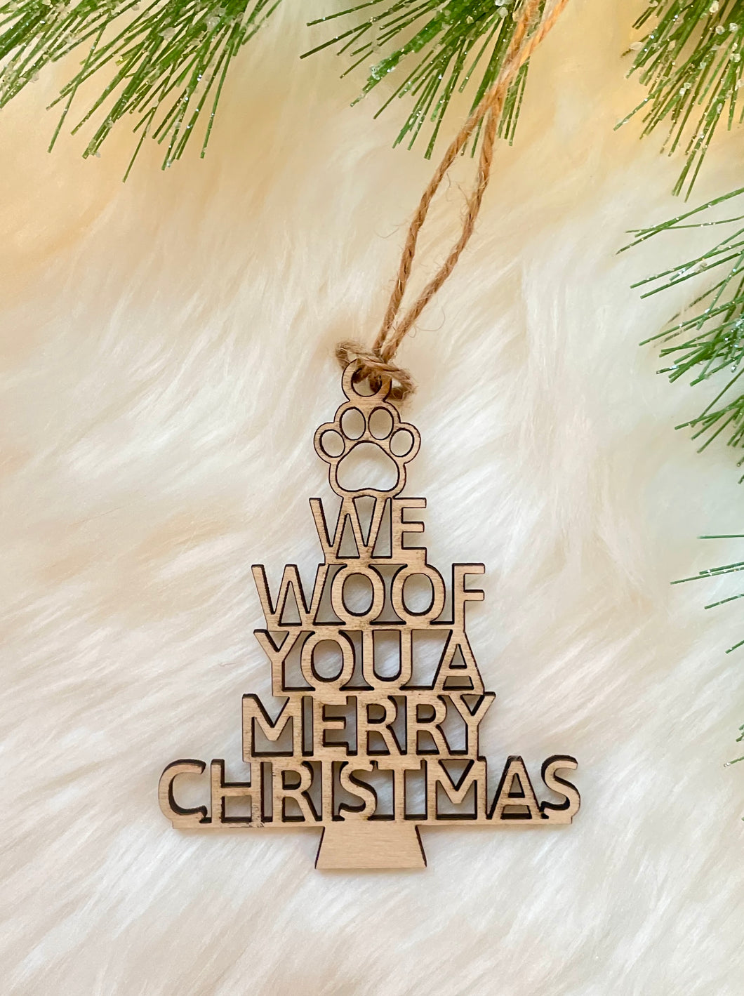 We Woof You A Merry Christmas Ornament