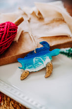 Load image into Gallery viewer, Handmade Sea Turtle Beach Resin Wall Art | Coastal Home Decor Gift
