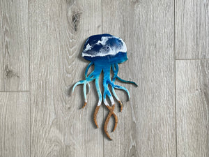Jellyfish Beach Resin Wall Art
