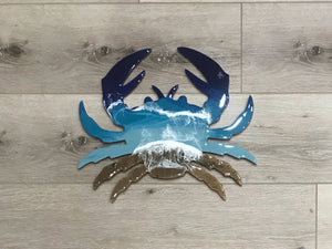 Crab Beach Resin Wall Art