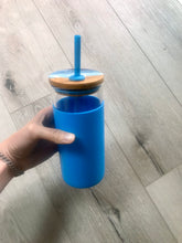 Load image into Gallery viewer, Reusable Glass Tumbler Cup with Straw
