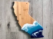 Load image into Gallery viewer, California Shaped Beach Resin Art Cheeseboard

