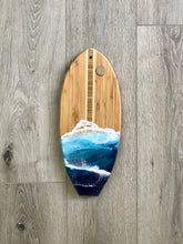 Load image into Gallery viewer, Large Surfboard Beach Resin Art Cheeseboard
